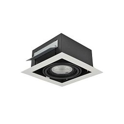 Obrázek pro produkt Stropní zápustné bodové svítidlo Azzardo Nova 1 white/black AZ2871 GU10+ADAP111/ES111 1x40/1x50W IP20 19,5cm bílo-černé - AZZARDO