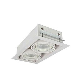 Obrázek pro produkt Stropní zápustné bodové svítidlo Azzardo Nova 2 white/white AZ2876 GU10+ADAP111/ES111 2x40/2x50W IP20 34,5cm bílé - AZZARDO