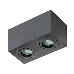 Obrázek pro produkt Stropní bodové přisazené svítidlo Azzardo Brant 2 Square IP44 black AZ2879 GU10 2x50W IP44 18cm hranaté černé - AZZARDO