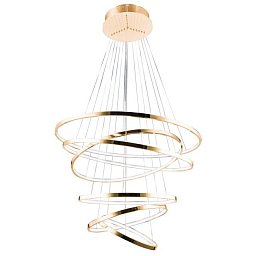 Obrázek pro produkt LED Závěsné svítidlo Azzardo Wheel 6 Long Dimm gold AZ2921 140W 8400lm 3000K IP20 85cm stmívatelné zlaté - AZZARDO