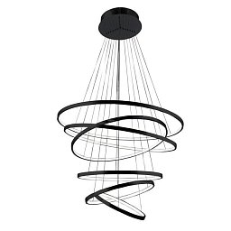 Obrázek pro produkt LED Závěsné svítidlo Azzardo Wheel 6 Long Dimm black AZ2923 140W 8400lm 3000K IP20 85cm stmívatelné černé - AZZARDO