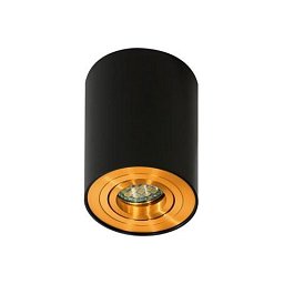 Obrázek pro produkt Stropní bodové přisazené svítidlo Azzardo Bross 1 black/gold AZ2955 GU10 1x50W IP20 9,6cm černo-zlaté - AZZARDO