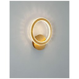 Obrázek pro produkt Nástěnné svítidlo CILION zlatý mosazný hliník a akryl LED 19W 230V 2925K IP20 - NOVA LUCE