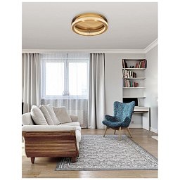 Obrázek pro produkt Stropní svítidlo FIORE antický zlatý mosazný hliník a akryl LED 40W 230V 3000K IP20 stmívatelné - NOVA LUCE