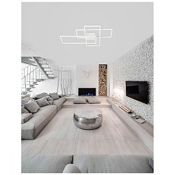 Obrázek pro produkt Stropní svítidlo BILBAO bílý hliník a akryl LED 55W 230V 3000K IP20 stmívatelné - NOVA LUCE