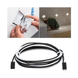 LumiTiles kabel Square teplá bílá 1,3m 12V černá umělá hmota - PAULMANN Obrázek pro produkt LumiTiles kabel Square teplá bílá 1,3m 12V černá umělá hmota - PAULMANN