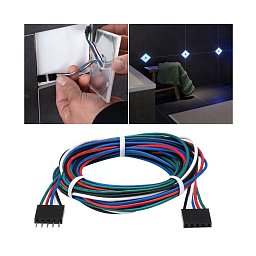 LumiTiles kabel Square RGBW 1,3m 12V černá umělá hmota - PAULMANN Obrázek pro produkt LumiTiles kabel Square RGBW 1,3m 12V černá umělá hmota - PAULMANN