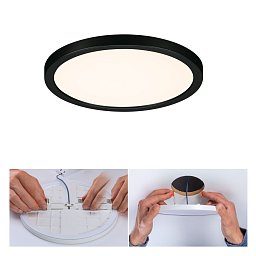 Obrázek pro produkt VariFit LED vestavné svítidlo Areo IP44 kruhové 175mm 3000K černá - PAULMANN