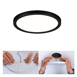 Obrázek pro produkt VariFit LED vestavné svítidlo Areo IP44 kruhové 175mm 4000K černá - PAULMANN