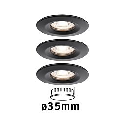 Obrázek pro produkt LED vestavné svítidlo Nova Mini Coin základní sada nevýklopné 66mm Coin 3x4W 230V 2700K - PAULMANN