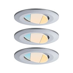 Obrázek pro produkt HomeSpa LED vestavné svítidlo Calla 3ks sada výklopné IP65 90mm 30° 3x5W 230V CCT matný chrom - PAULMANN