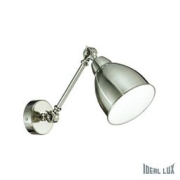 Obrázek pro produkt Nástěnná lampa Ideal Lux Newton AP1 nickel 016399 - IDEALLUX