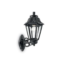 Obrázek pro produkt Venkovní nástěnné svítidlo Ideal Lux Anna AP1 big nero 101491 černé   - IDEALLUX
