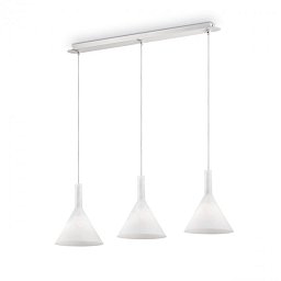 Obrázek pro produkt Závěsné svítidlo Ideal Lux Cocktail SB3 small bianco 074245 bílé 82cm - IDEALLUX