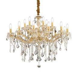 Obrázek pro produkt Závěsné svítidlo Ideal Lux Florian SP18 oro 075181 zlaté 86cm - IDEALLUX