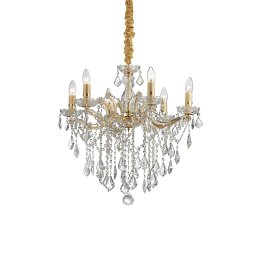 Obrázek pro produkt Závěsné svítidlo Ideal Lux Florian SP6 oro 035635 zlaté 60cm - IDEALLUX