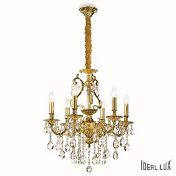 Obrázek pro produkt Závěsné svítidlo Ideal Lux Gioconda SP6 oro 060507 - IDEALLUX