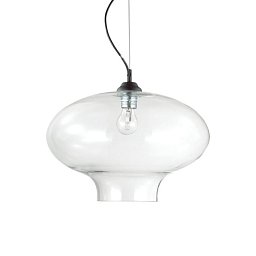 Obrázek pro produkt Závěsné svítidlo Ideal Lux Bistro' SP1 round transparente 120898 čiré 40cm   - IDEALLUX