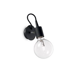 Obrázek pro produkt Nástěnné svítidlo Ideal Lux Edison AP1 nero 148908 černé - IDEALLUX