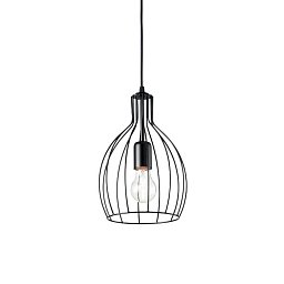 Obrázek pro produkt Závěsné svítidlo Ideal Lux Ampolla-2 SP1 nero 148151 černé 20,5cm - IDEALLUX