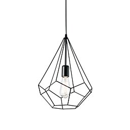 Obrázek pro produkt Závěsné svítidlo Ideal Lux Ampolla-3 SP1 nero 148175 černé 30cm - IDEALLUX