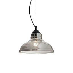 Obrázek pro produkt Závěsné svítidlo Ideal Lux Bistro' SP1 plate fume' 112343 šedé 28cm   - IDEALLUX