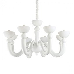 Obrázek pro produkt Závěsné svítidlo Ideal Lux Bon Bon SP8 bianco 094007 bílé 95,5cm   - IDEALLUX