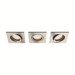 Obrázek pro produkt Zapuštěné bodové podhledové svítidlo Philips Donegal set 3ks 50403/17/PN matný chrom - PHILIPS (915005424701)