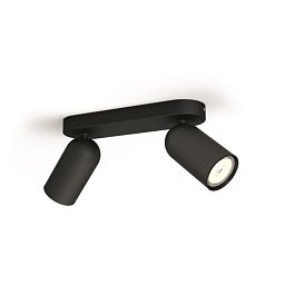 Obrázek pro produkt Bodové svítidlo Philips Pongee 50582/30/PN černé 2x max.10W - PHILIPS (915005531001)