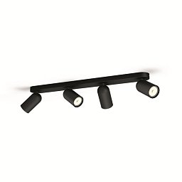 Obrázek pro produkt Bodové svítidlo Philips Pongee 50584/30/PN černé 4x max.10W - PHILIPS (915005531601)