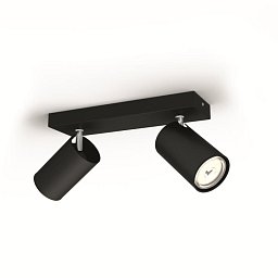 Obrázek pro produkt Bodové svítidlo Philips Kosipo 50592/30/PN černé 2x max.10W - PHILIPS (915005531901)