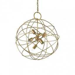 Obrázek pro produkt Závěsné svítidlo Ideal Lux Konse SP6 oro 156026 zlaté 60cm - IDEALLUX