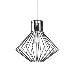 Obrázek pro produkt Závěsné svítidlo Ideal Lux Ampolla-4 SP1 nero 167497 černé 39,5cm - IDEALLUX
