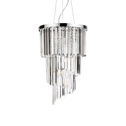 Obrázek pro produkt Závěsné svítidlo Ideal Lux Carlton SP8 cromo 117737 40cm chromové E14 8x40W - IDEALLUX
