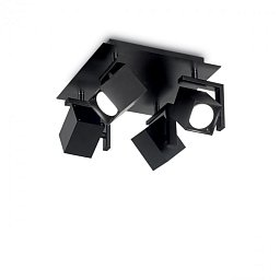 Obrázek pro produkt Bodové stropní svítidlo Ideal Lux Mouse PL4 nero 156712 4x50W černé - IDEALLUX
