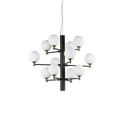 Obrázek pro produkt Závěsné svítidlo Ideal Lux Copernico SP12 nero 197319 černé 71cm - IDEALLUX