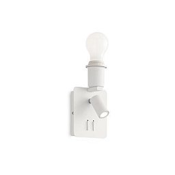Obrázek pro produkt LED Nástěnné svítidlo Ideal Lux Gea MAP2 Square Bianco 239521 3W 130lm 3000K E27 1x60W IP20 hranaté bílé - IDEALLUX
