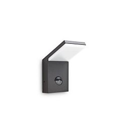 Obrázek pro produkt LED Venkovní nástěnné svítidlo Ideal Lux Style AP Sensor Antracite 3000K 246864 9,5W 640lm IP54 antracitové - IDEALLUX