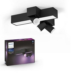 Obrázek pro produkt Hue LED White and Color Ambiance Stropní bodové svítidlo Philips Centris BT 50608/30/P7 25W + 3x5,7W GU10, 3050lm, 2000K-6500K, RGB, IP20, černé - PHILIPS HUE (915005928501)