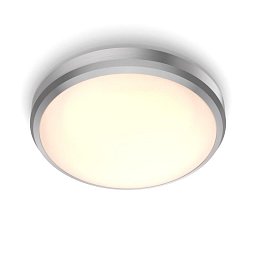 Obrázek pro produkt LED Koupelnové stropní přisazené svítidlo Philips DORIS CL257 8718699758820 6W 600lm 2700K IP44 22cm niklové - PHILIPS (929002367501)