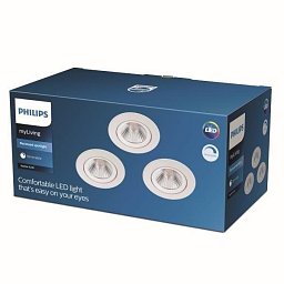 Obrázek pro produkt LED Zapuštěné bodové svítidlo Philips SPARKLE SL261 set 3ks 8718699755980 3x5,5W 3x350lm 2700K IP20 bílé stmívatelné - PHILIPS (929002374222)