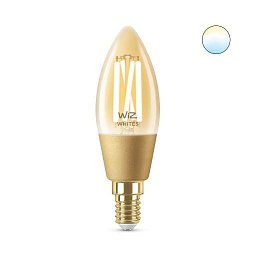 LED Žárovka WiZ Tunable White Filament Amber 8718699787257 E14 C35 4,9-25W 370lm 2000-5000K, stmívatelná - PHILIPS Obrázek pro produkt LED Žárovka WiZ Tunable White Filament Amber 8718699787257 E14 C35 4,9-25W 370lm 2000-5000K, stmívatelná - PHILIPS