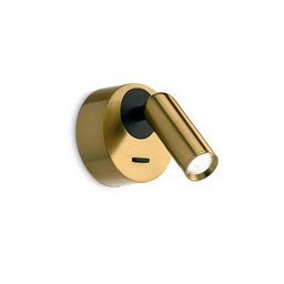 Obrázek pro produkt LED Nástěnné bodové svítidlo Ideal Lux BEAN ROUND AP OTTONE 260624 3,5W 220lm 3000K IP20 7cm kulaté mosazné - IDEALLUX