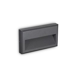 Obrázek pro produkt LED Venkovní nástěnné svítidlo Ideal Lux FEBE-1 AP ANTRACITE 250854 6W 490lm 3000K IP65 22,5cm antracitové - IDEALLUX