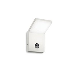 Obrázek pro produkt LED Venkovní nástěnné svítidlo Ideal Lux STYLE AP SENSOR BIANCO 3000K 269146 9,5W 750lm 3000K IP54 10cm bílé s PIR senzorem - IDEALLUX