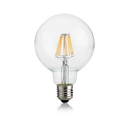 Obrázek pro produkt LED Filamentová žárovka Ideal Lux GLOBO D095 Trasparente 271606 E27 8W 860lm 3000K CRI90 čirá nestmívatelná - IDEALLUX