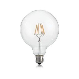 Obrázek pro produkt LED Filamentová žárovka Ideal Lux GLOBO D125 Trasparente 271590 E27 8W 860lm 3000K CRI90 čirá nestmívatelná - IDEALLUX