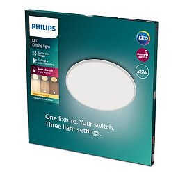 Obrázek pro produkt LED Stropní přisazené svítidlo Philips Superslim CL550 8719514327146 36W 3600lm 2700K IP20 55cm bílé, 3-krokové stmívání - PHILIPS (929002667201)
