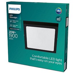 Obrázek pro produkt LED Stropní přisazené svítidlo Philips Magneos 8719514328822 20W 1900lm 2700K IP20 28,5cm hranaté černé - PHILIPS (929002661731)