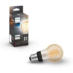 Obrázek pro produkt Hue Bluetooth LED White Ambiance filamentová žárovka Philips 8719514301429 E27 A60 7W 550lm 2200-4500K černá, stmívatelná - PHILIPS (929002477501)